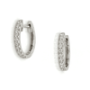 Petite Diamond Hoop Earrings in 18K White Gold - 0.36CTW