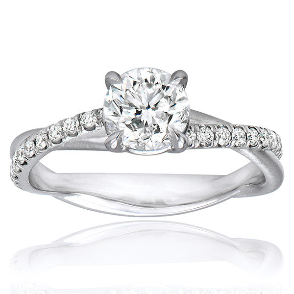 "ENGR02676" Twist Round Diamond Engagement Ring ENGR02676