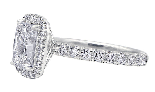 "ENGR02708" Elongated Cushion Diamond Engagement Ring