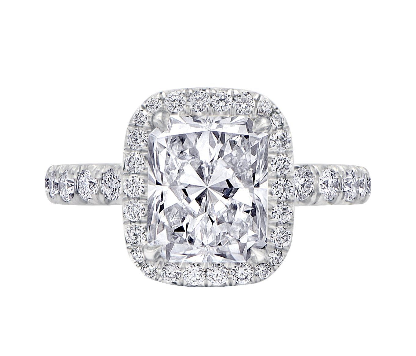 "ENGR02708" Elongated Cushion Diamond Engagement Ring