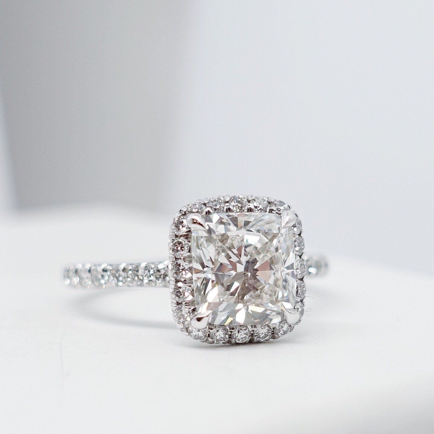 "ENGR02998" Cushion Halo Diamond Engagement Ring