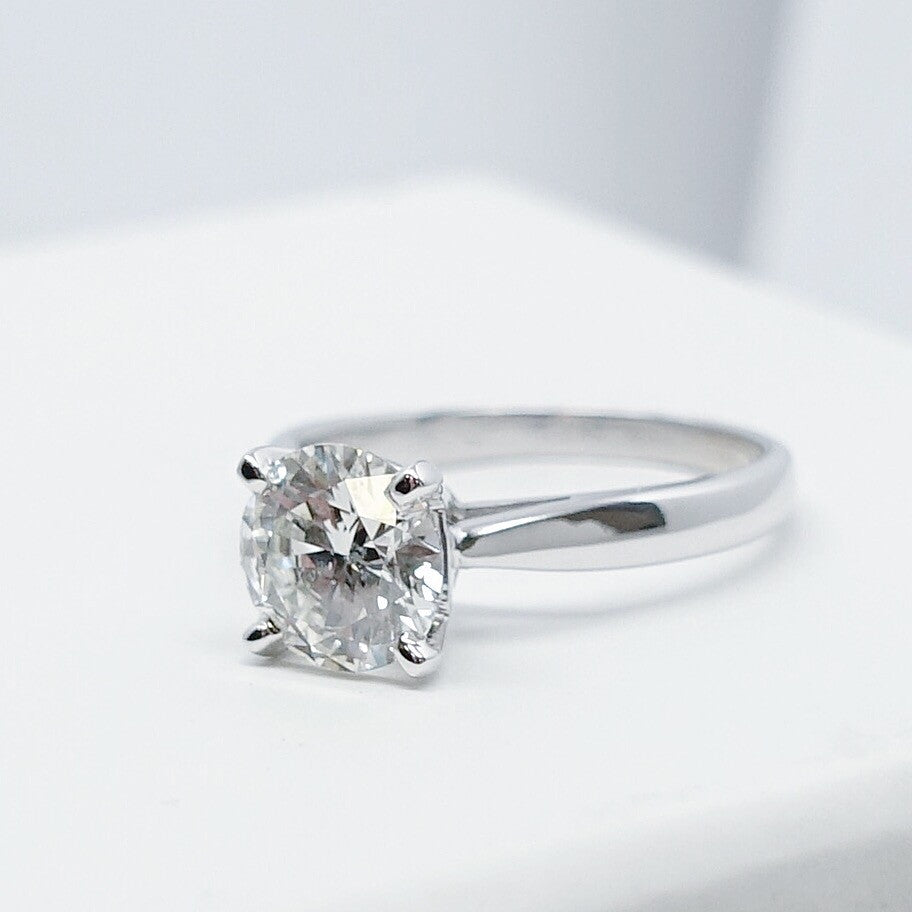 "ENGR03091" Solitaire Round Diamond Engagement Ring.