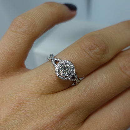 "ENGR02463" Infinity Twist Diamond Engagement Ring