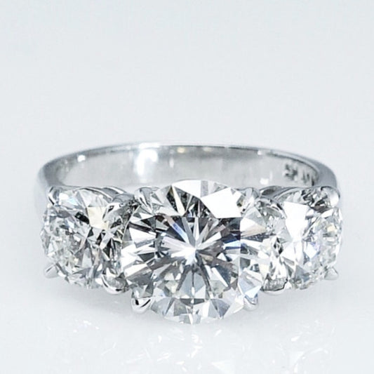 "ENGR02281" Three Stone Round Diamond Engagement Ring ENGR02281