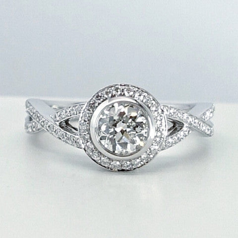 "ENGR02463" Infinity Twist Diamond Engagement Ring
