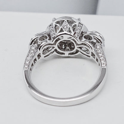 "ENGR01648" Three Stone Diamond Engagement Ring