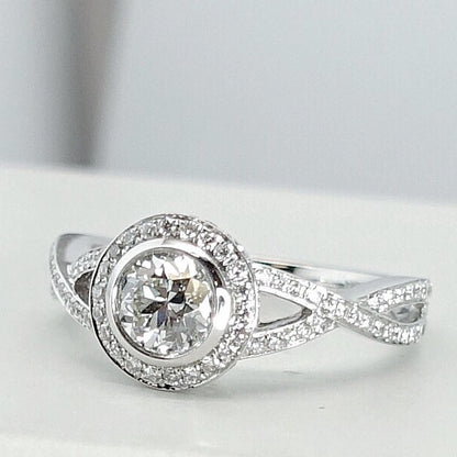"ENGR02463" Infinity Twist Diamond Engagement Ring
