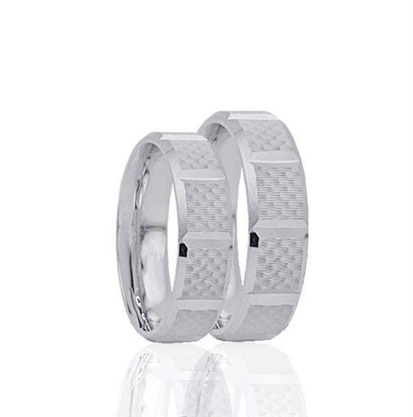 His & Hers Diamond Cut Wedding Bands